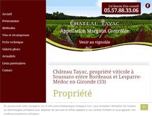 Tablet Screenshot of chateautayac-margaux.com